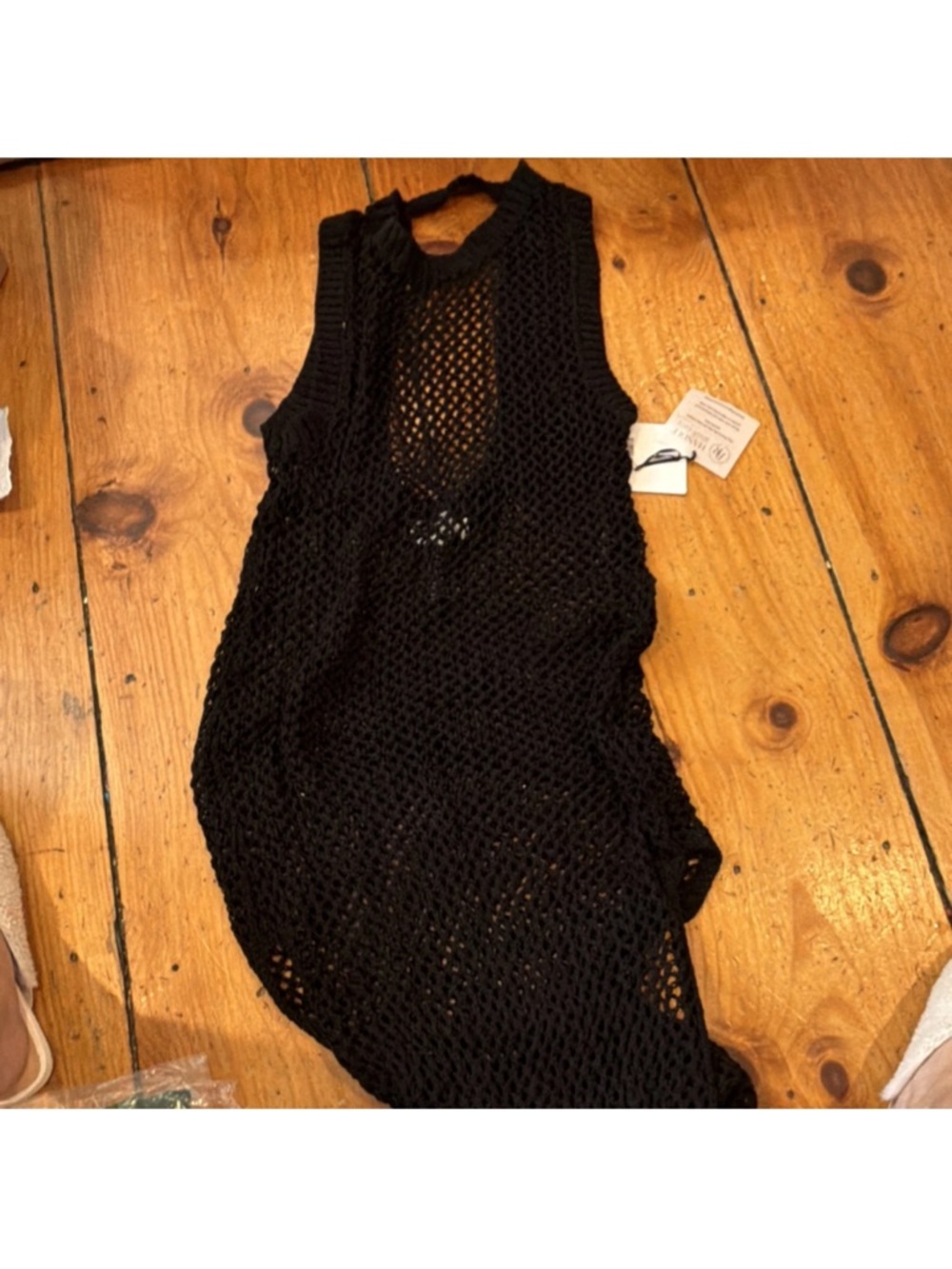 Beach Riot Black Crochet Swim Coverup